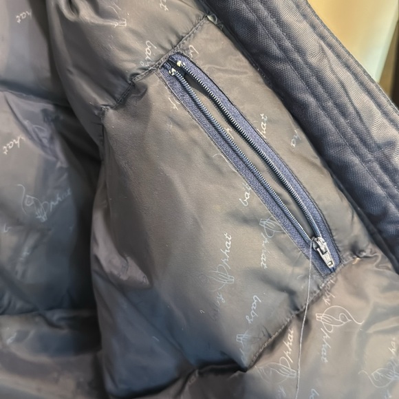 🔵 Vintage Y2K Baby Phat Blue Hooded Bomber Puffer Jacket Size XL - Picture 12 of 13